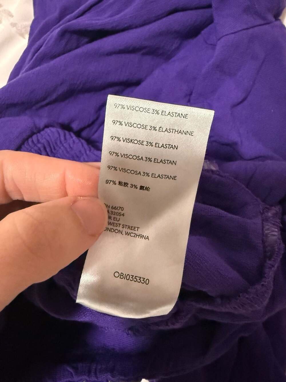 Free People Purple One Shoulder Long Sleeve Tie Front Crop Top - Picture 5 of 5